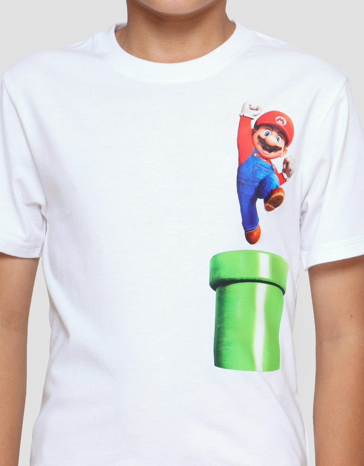 Character Mario Jump Pipe Kaos Anak Laki-Laki
