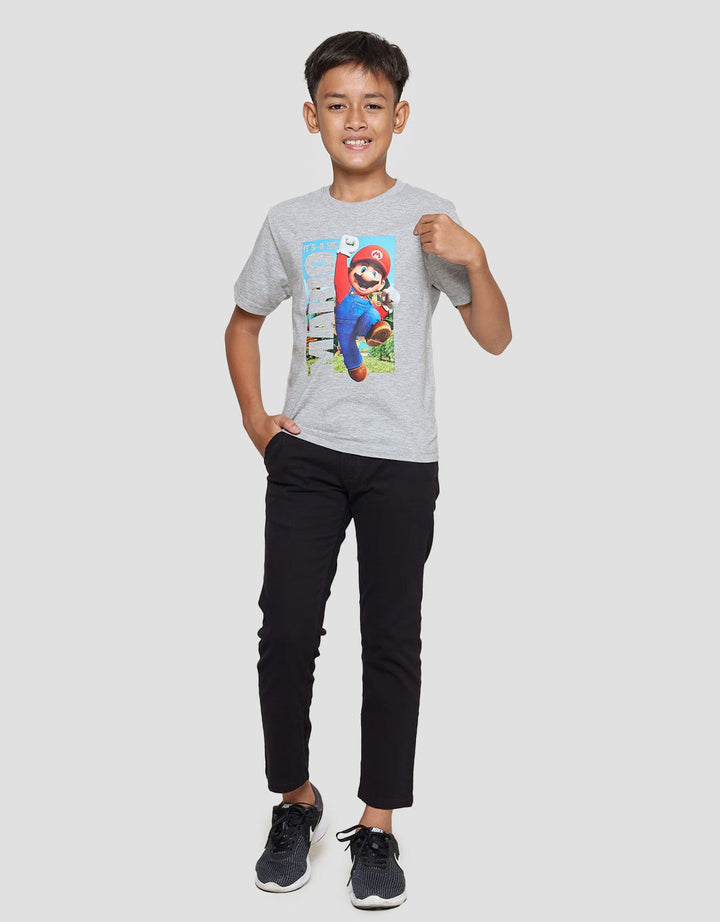 Character Mario Bros Jump Logo Boys T-Shirt