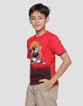 Character Kungfu Panda Ombre Kaos Lengan Pendek Anak Laki-Laki