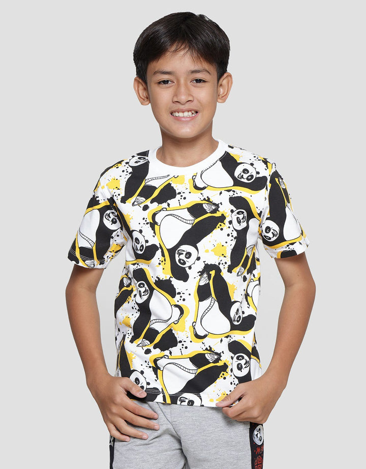 Character Kaos Lengan Pendek Anak Laki-laki  Print Kungfu Panda