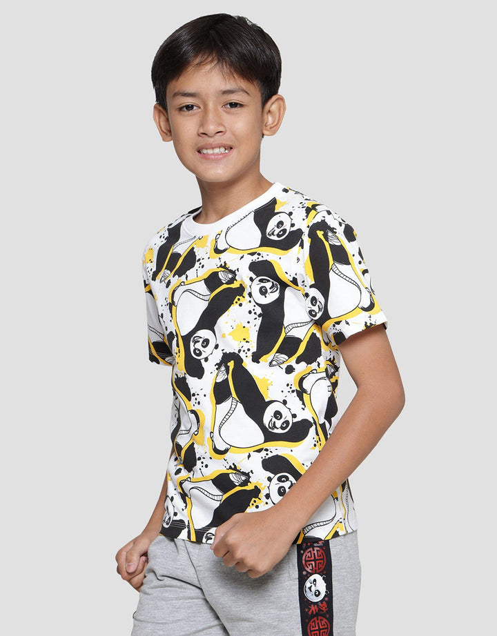 Character Kaos Lengan Pendek Anak Laki-laki  Print Kungfu Panda