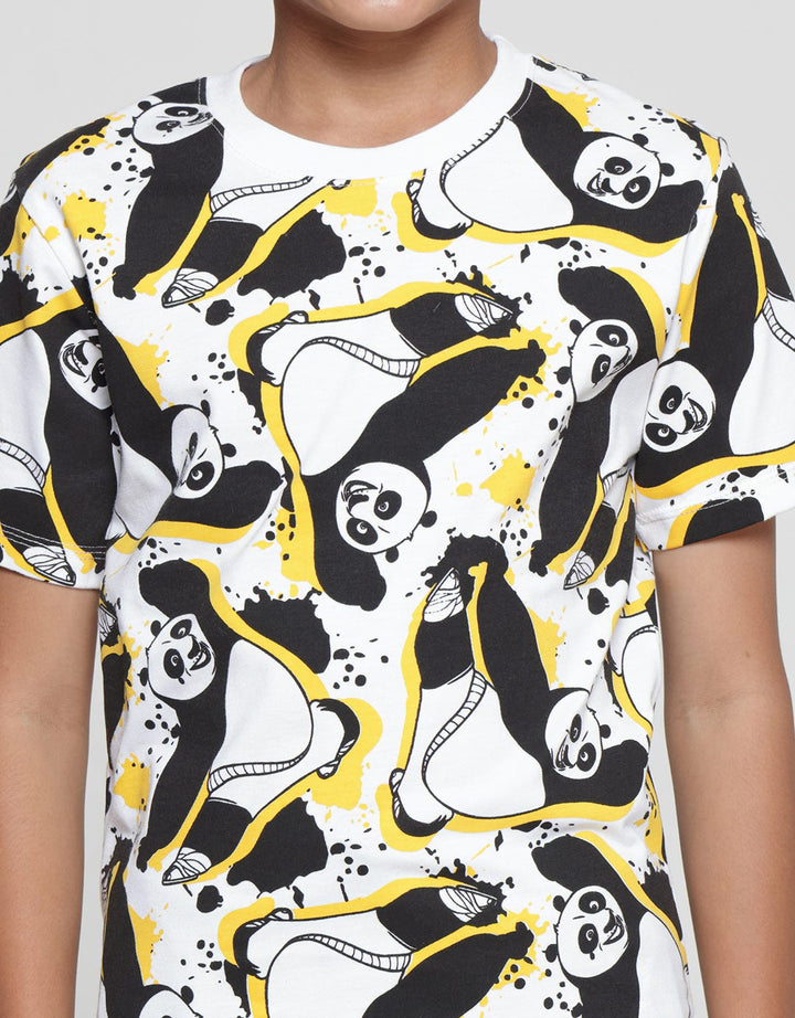 Character Kaos Lengan Pendek Anak Laki-laki  Print Kungfu Panda