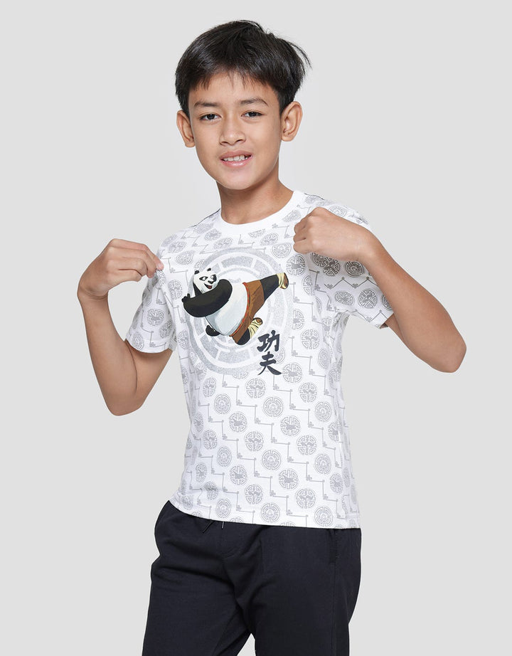 Character Kaos Anak Laki-laki Print Kungfu Panda Fight