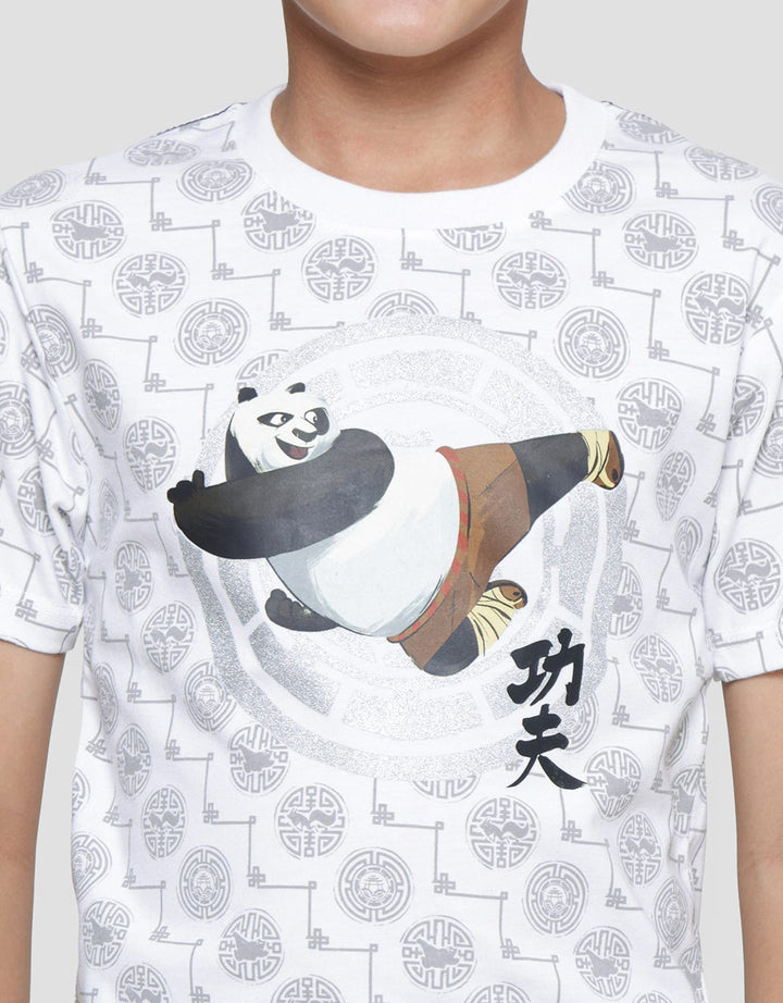 Character Kaos Anak Laki-laki Print Kungfu Panda Fight