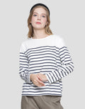 Connexion Neck Stripe Women's Long Sleeve T-Shirt