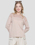 Connexion Neck Stripe Women's Long Sleeve T-Shirt