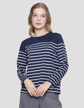Connexion Neck Stripe Women's Long Sleeve T-Shirt