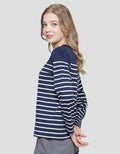 Connexion Neck Stripe Women's Long Sleeve T-Shirt