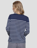 Connexion Neck Stripe Women's Long Sleeve T-Shirt