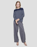 Connexion Neck Stripe Women's Long Sleeve T-Shirt