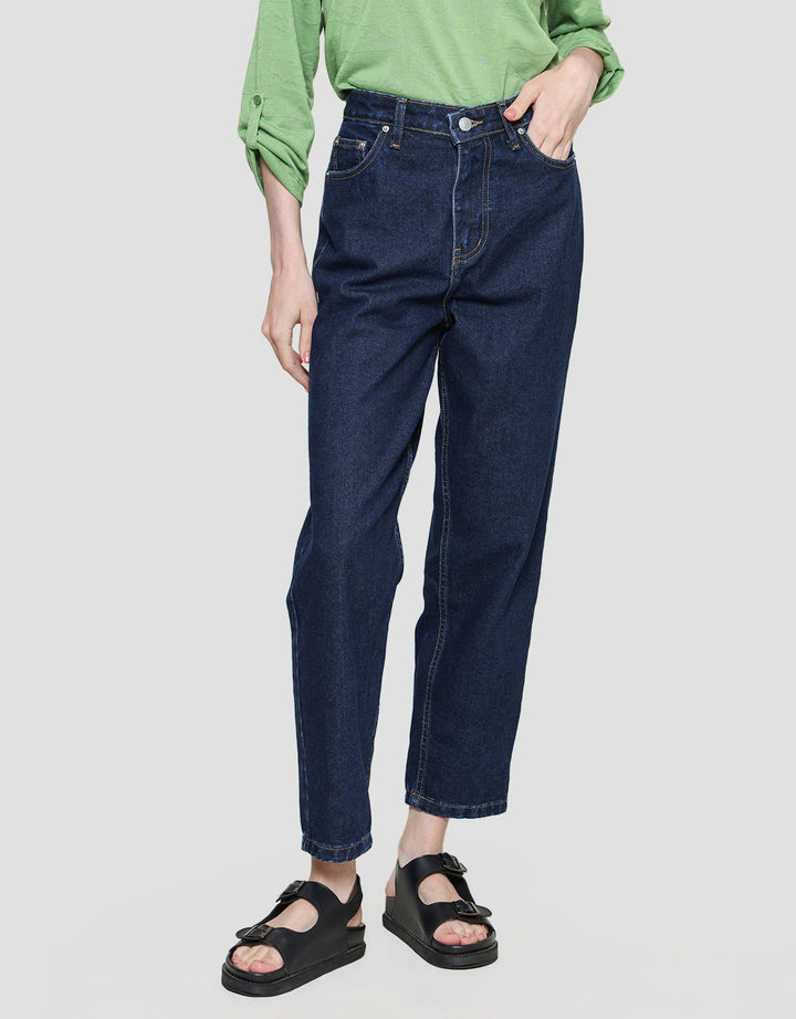 ConnexionCelana Panjang Denim Mom Cut Wanita