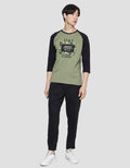 T Zone Raglan 3/4 Men's Camou Theme T-Shirt - Stay Cool
