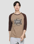T Zone Raglan 3/4 Men's Camou Theme T-Shirt - Stay Cool