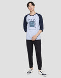 T Zone Kaos Raglan 3/4 Pria Theme Camou - Trust Your Bravery