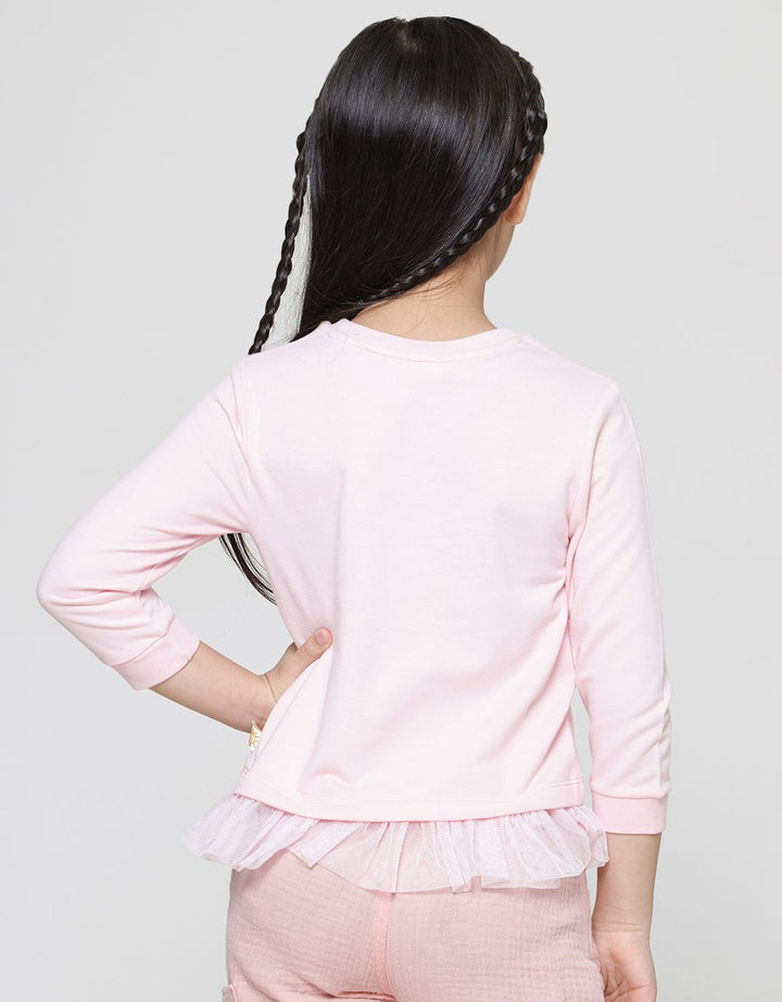 Little M Cat Tile Kaos Anak Perempuan