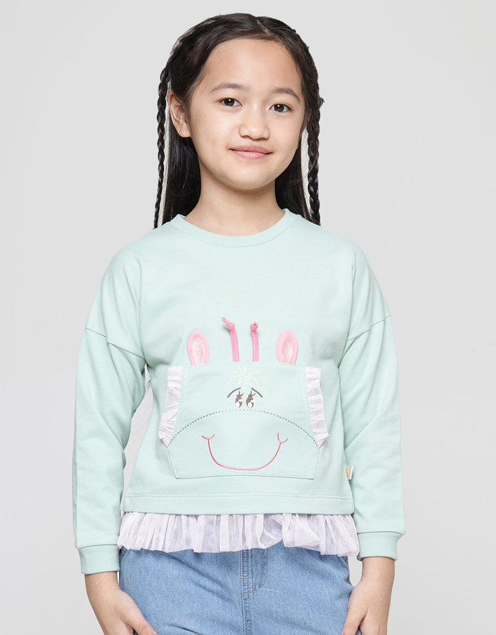 Little M Girrafe Tile Kaos Anak Perempuan