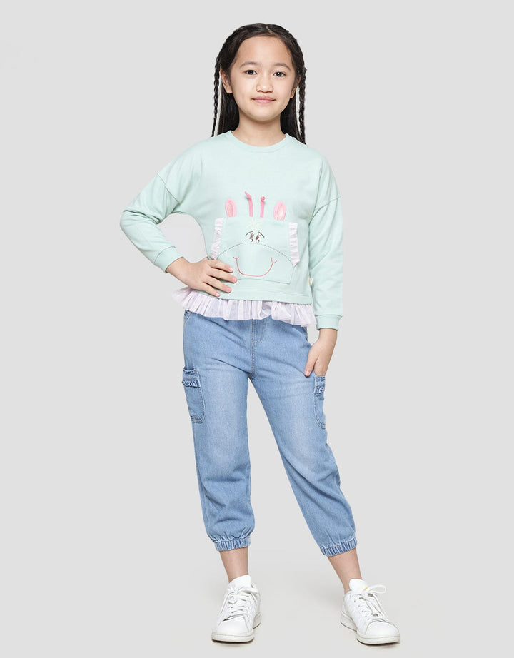 Little M Girrafe Tile Kaos Anak Perempuan