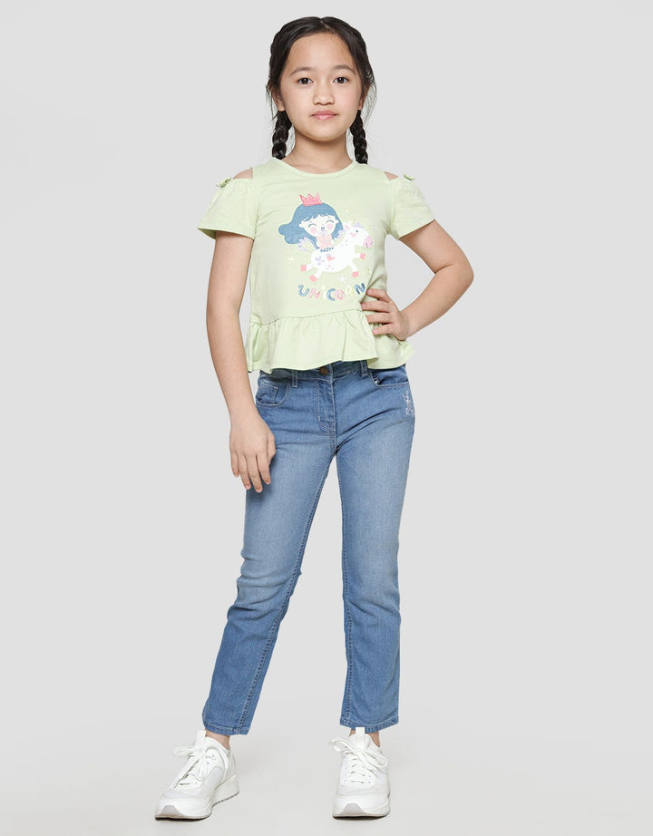 Little M Ruffle Artopunq Kaos Anak Perempuan
