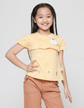 Little M Ruffle Kaos Lengan Pendek Anak Perempuan
