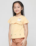 Little M Ruffle Kaos Lengan Pendek Anak Perempuan
