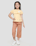 Little M Ruffle Kaos Lengan Pendek Anak Perempuan