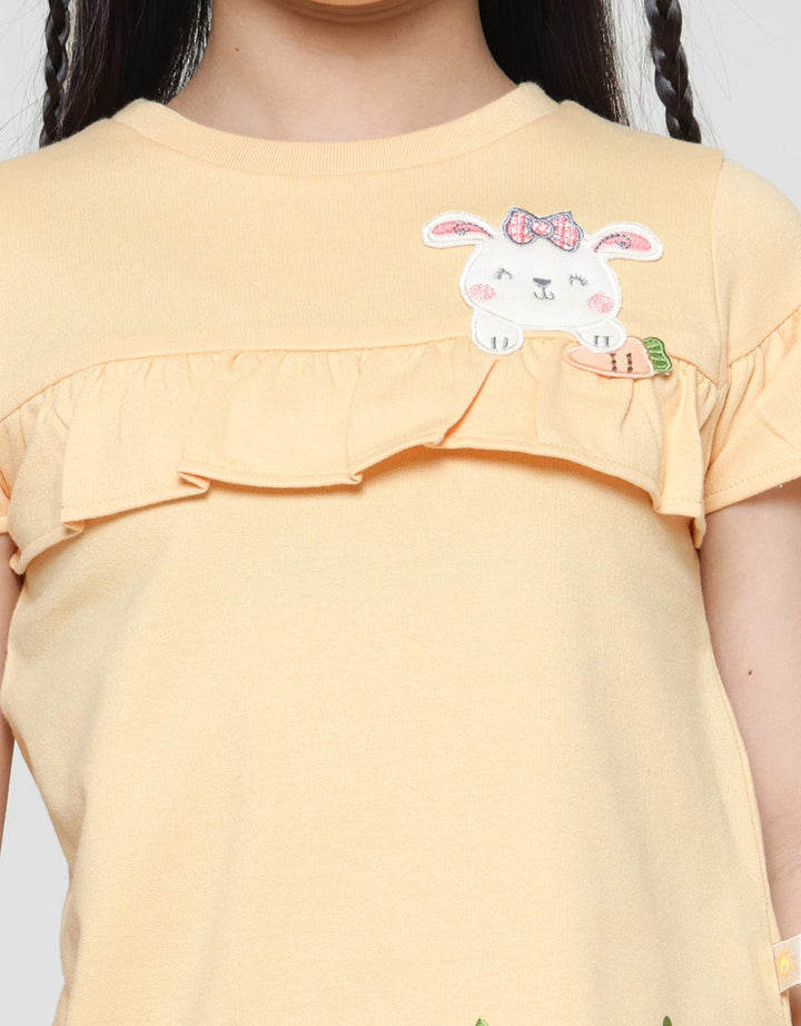 Little M Ruffle Kaos Lengan Pendek Anak Perempuan