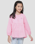 Little M Kerah Ruffle Bordir Bunga 2 Blouse Anak Perempuan