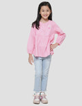 Little M Kerah Ruffle Bordir Bunga 2 Blouse Anak Perempuan