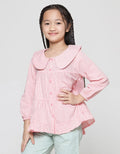 Little M Salur Ripple Kemeja Blouse Anak Perempuan