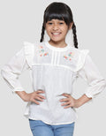 Little M Dobby Kerah Ruffle Blouse Anak Perempuan
