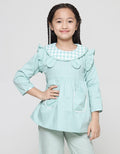 Little M Kemeja Blouse Lengan Panjang Aplikasi Kuping Kelinci Anak Perempuan