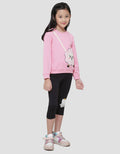 Little M Lamb Towel Sweater Girls