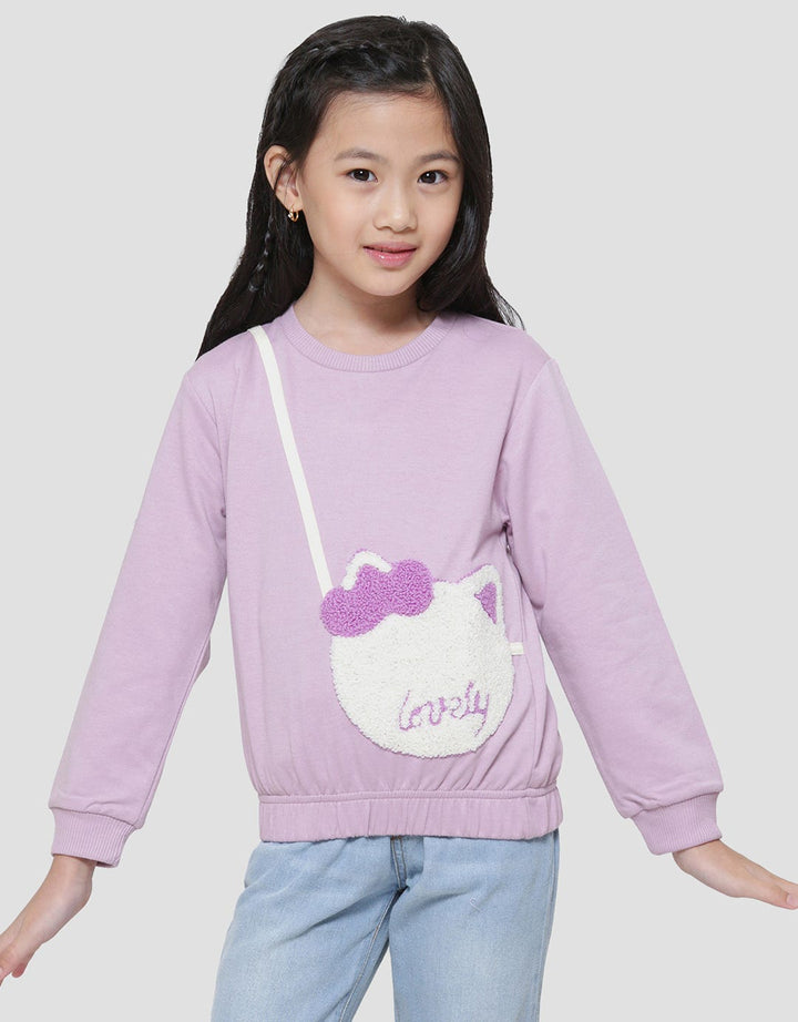 Little M Cat Towel Sweater for Girls
