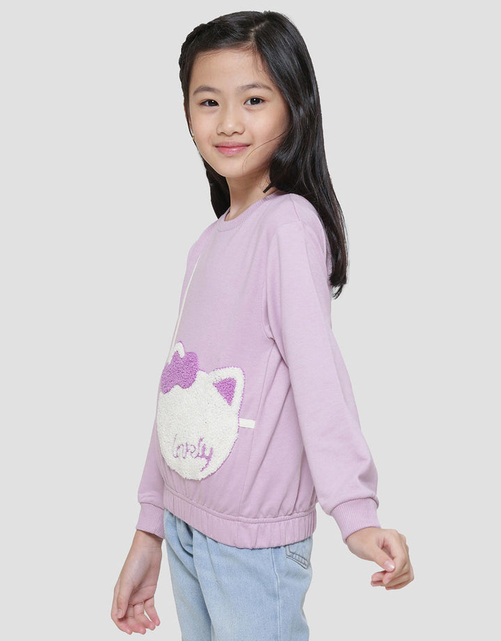 Little M Cat Towel Sweater for Girls