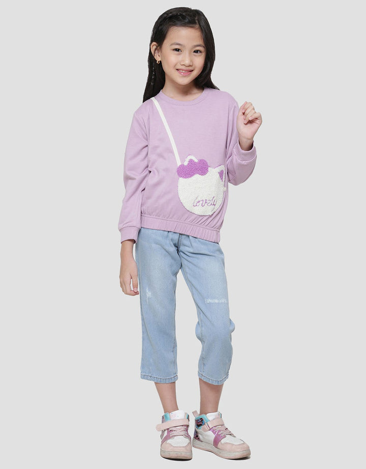 Little M Cat Towel Sweater for Girls