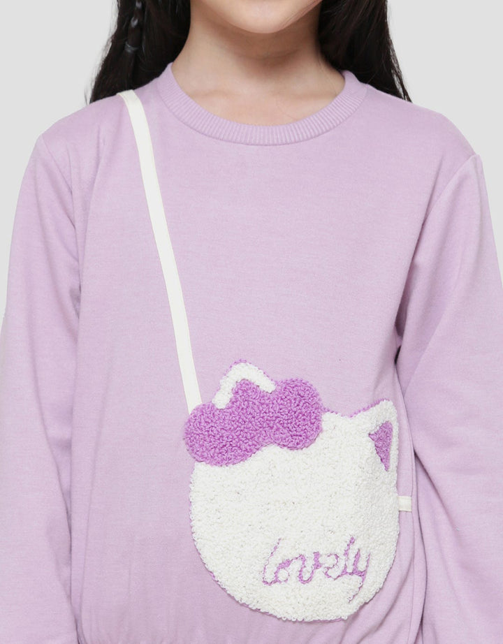 Little M Cat Towel Sweater for Girls