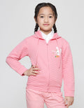 Little M Quilting Hoody 3D Ear Bunny Girls Jacket