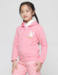 Little M Quilting Hoody 3D Ear Bunny Girls Jacket