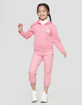 Little M Quilting Hoody 3D Ear Bunny Girls Jacket