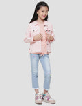 Little M Twill Basic Kantong Jaket Anak Perempuan