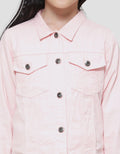 Little M Twill Basic Kantong Jaket Anak Perempuan