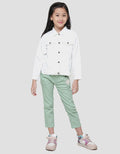 Little M Twill Basic Kantong 2 Jaket Anak Perempuan
