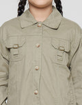 Little M Jaket Basic Baby Kanvas Anak Perempuan