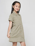 Little M Safari Cargo Midi Dress Anak Perempuan