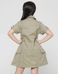 Little M Safari Cargo Midi Dress Anak Perempuan