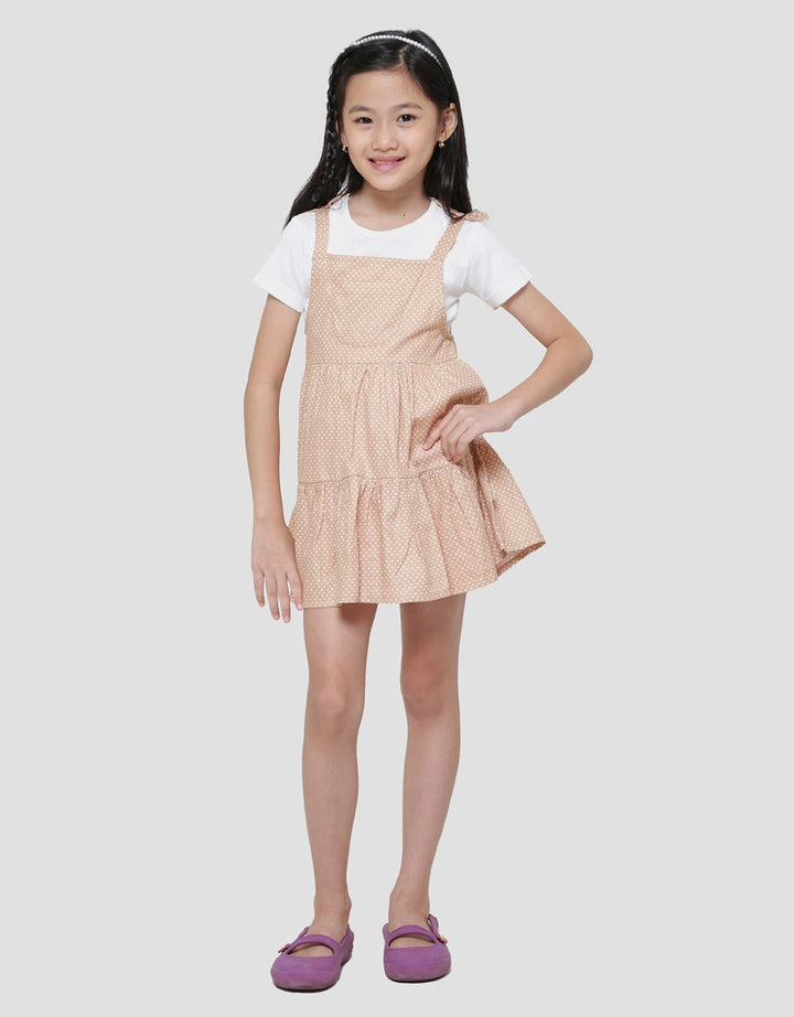 Little M Polkadot Midi Dress Overall Anak Perempuan