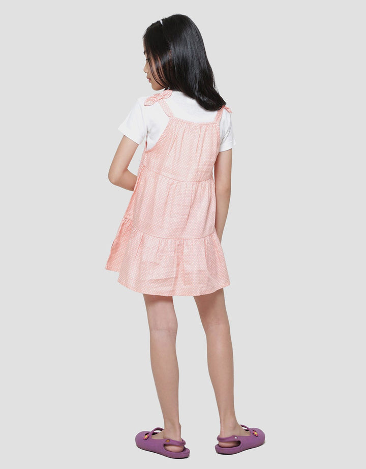 Little M Woven Polkadot Midi Dress Overall Anak Perempuan