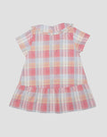 Little M Kotak Kerah Bulat Ruffle Midi Dress Anak Perempuan