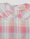 Little M Kotak Kerah Bulat Ruffle Midi Dress Anak Perempuan