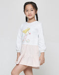 Little M Nonik Kombinasi Woven Midi Dress Lengan Panjang Anak Perempuan